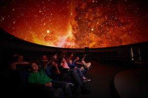 Kids in planetarium